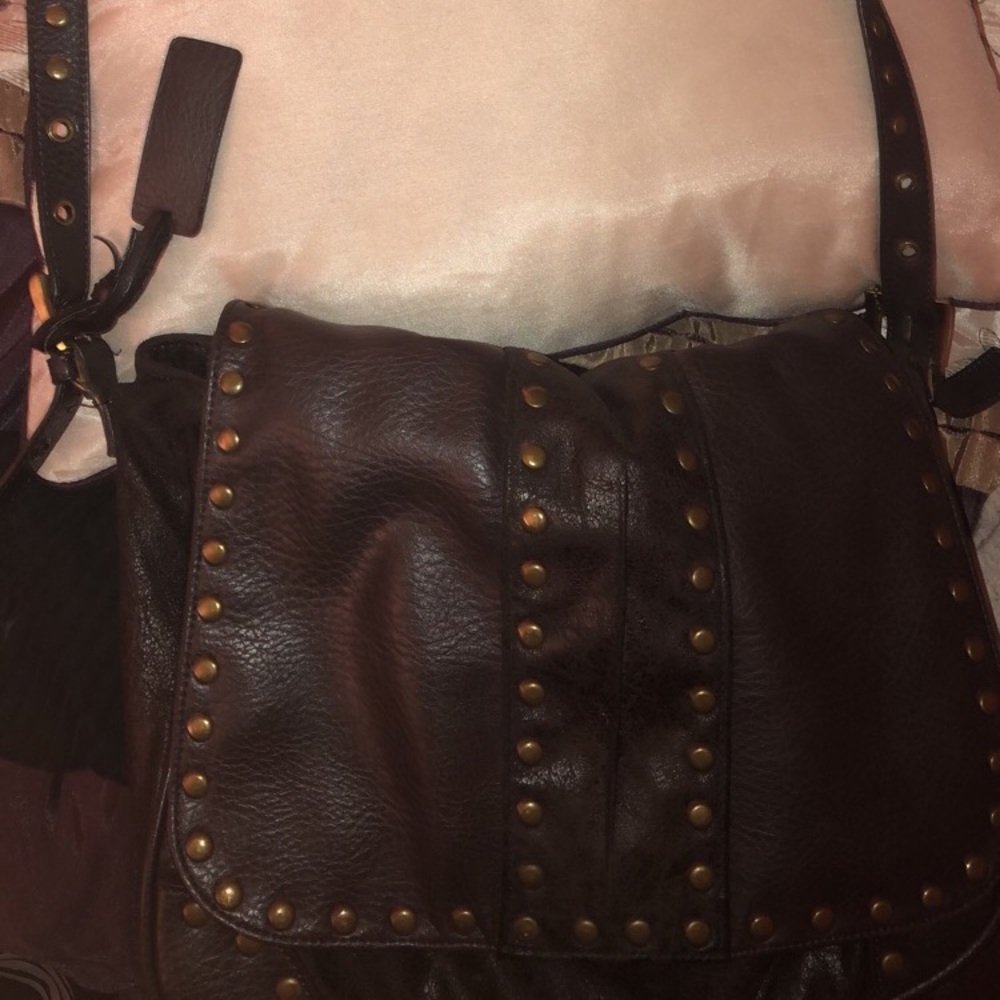 Aqua Madonna brown crossbody bag